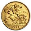 Image 2 : 1902-1910 Great Britain Gold 1/2 Sovereign Edward VII Avg Circ