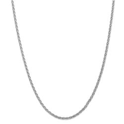 14k White Gold 3 mm Parisian Wheat Chain - 22 in.