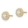 Image 2 : 14k Cubic Zirconia CirclePost Earrings - 38 mm