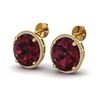 Image 1 : 20 ctw Garnet & Micro Pave VS/SI Diamond Earrings 18k Yellow Gold