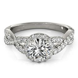 1.54 ctw Certified VS/SI Diamond Halo Ring 14k White Gold
