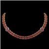 Image 1 : 37.23 ctw Tourmaline & Diamond Necklace 14K Yellow Gold