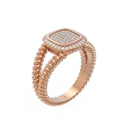 0.54 ctw Diamond Ring 18K Rose Gold