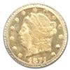 Image 2 : 1871 Liberty Round 25 Cent Gold MS-66 PCGS (BG-813)