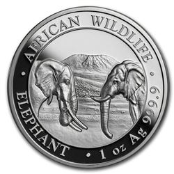 2020 Somalia 1 oz Silver Elephant (High Relief)