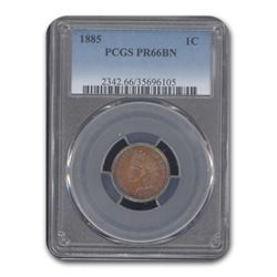 1885 Indian Head Cent PR-66 PCGS (Brown)