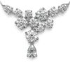 Image 1 : 3 ctw Pear Diamond Designer Necklace 18K White Gold