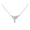 Image 2 : 3 ctw Pear Diamond Designer Necklace 18K White Gold