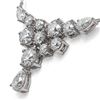 Image 3 : 3 ctw Pear Diamond Designer Necklace 18K White Gold