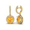 Image 2 : 4 ctw Citrine & Micro Pave VS/SI Diamond Designer 18k Yellow Gold