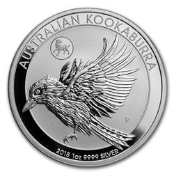 2018 Australia 1 oz Silver Kookaburra BU (Dog Privy)