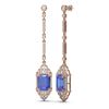 Image 2 : 11.15 ctw Tanzanite & Diamond Earrings 18K Rose Gold