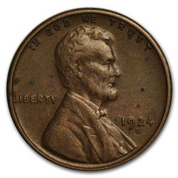 1924-S Lincoln Cent XF