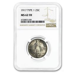 1917 Standing Liberty Quarter Type-I MS-62 NGC (FH)