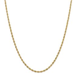 10k Yellow Gold 3 mm Semi-Solid Rope Chain - 28 in.