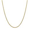 Image 2 : 10k Yellow Gold 3 mm Semi-Solid Rope Chain - 28 in.