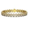 Image 1 : 12.2 ctw Oval Cut Diamond Micro Pave Bracelet 18K Yellow Gold