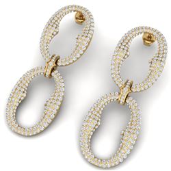 7 ctw Certified VS/SI Diamond Earrings 18K Yellow Gold