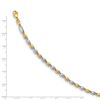 Image 2 : 14K Two-tone Polished Fancy Wrap Link Bracelet - 7.5 in.