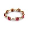 Image 2 : 25 ctw Ruby & VS/SI Diamond Certified Bracelet 14K Yellow Gold