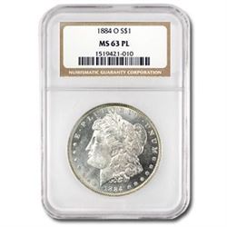 1884-O Morgan Dollar MS-63 PL Proof Like NGC