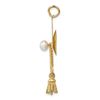 Image 2 : 14k Gold Graduation Cap with FW Cultured Pearl Charm