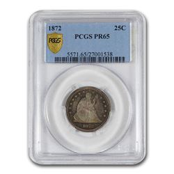 1872 Liberty Seated Quarter PR-65 PCGS