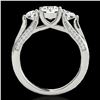 Image 2 : 1.75 ctw Certified Diamond 3 Stone Ring 10k White Gold