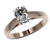 Image 2 : 1.25 ctw Certified VS/SI Quality Oval Diamond Ring 10k Rose Gold