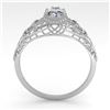 Image 3 : 0.50 ctw VS/SI Oval Diamond Engagment Ring Art Deco 18k White Gold