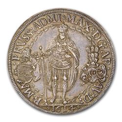 1614 German States Teutonic Order Silver 2 Thaler AU-58 NGC