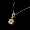 Image 3 : 2.25 ctw Aquamarine & Diamond Victorian Necklace 14K Yellow Gold