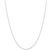 Image 2 : 14k White Gold .8 mm Round Diamond Cut Wheat Chain - 22 in.
