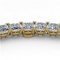 36 ctw Princess Certified SI Diamond Necklace 14K Yellow Gold