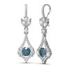 Image 2 : 5.27 ctw Intense Blue Diamond Earrings 18K White Gold
