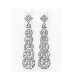 8.13 ctw Diamond Earrings 18K White Gold