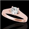 Image 1 : 1.5 ctw Certified Diamond Solitaire Ring 10k Rose Gold