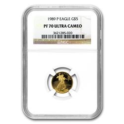 1989-P 1/10 oz Proof Gold American Eagle PF-70 NGC