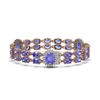 Image 2 : 32.77 ctw Tanzanite & Diamond Bracelet 14K Rose Gold