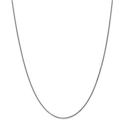 14k White Gold 1.2 mm Solid Spiga Chain Necklace - 20 in.