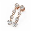 Image 1 : 2.5 ctw Heart Diamond Designer Earrings 18K Rose Gold