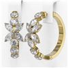 Image 3 : 3.6 ctw Diamond Designer Earrings 18K Yellow Gold