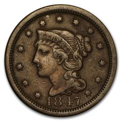 1847 Large Cent VF