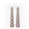 Image 1 : 3.38 ctw Diamond Earrings 18K Rose Gold