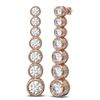 Image 2 : 3.38 ctw Diamond Earrings 18K Rose Gold