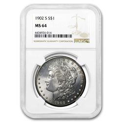 1902-S Morgan Dollar MS-64 NGC