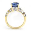 Image 2 : 4.33 ctw Kaynite & Diamond Ring 10k Yellow Gold