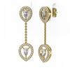 Image 3 : 2 ctw Diamond Designer Earrings 18K Yellow Gold