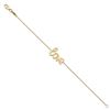 Image 2 : 14k Gold Polished LOVE Chain Bracelet