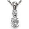 Image 1 : 0.6 ctw Pear Cut Diamond Designer Necklace 18K White Gold